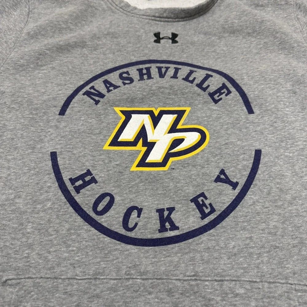 Nashville Predators Sweatshirt Mens XL Gray Under Armour Coldgear NHL Hockey - Picture 3 of 6